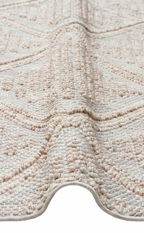 COZY CZY 03 GREY BEIGE Hav Toz Vermez Modern Örgü Dokuma Makine Halısı