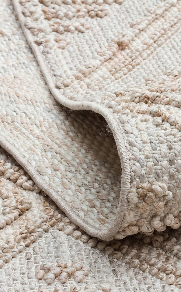 COZY CZY 03 GREY BEIGE Hav Toz Vermez Modern Örgü Dokuma Makine Halısı