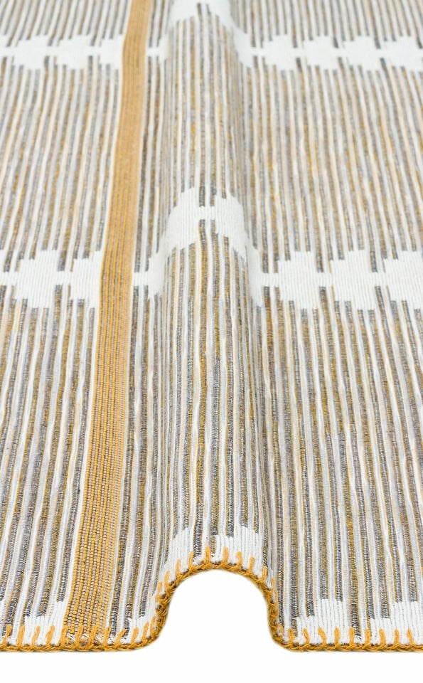 ARYA CRAFT ARC 01 WHITE YELLOW Hav Toz Vermez Kilimler & Baskı Halılar Dokuma Yıkanabilir
