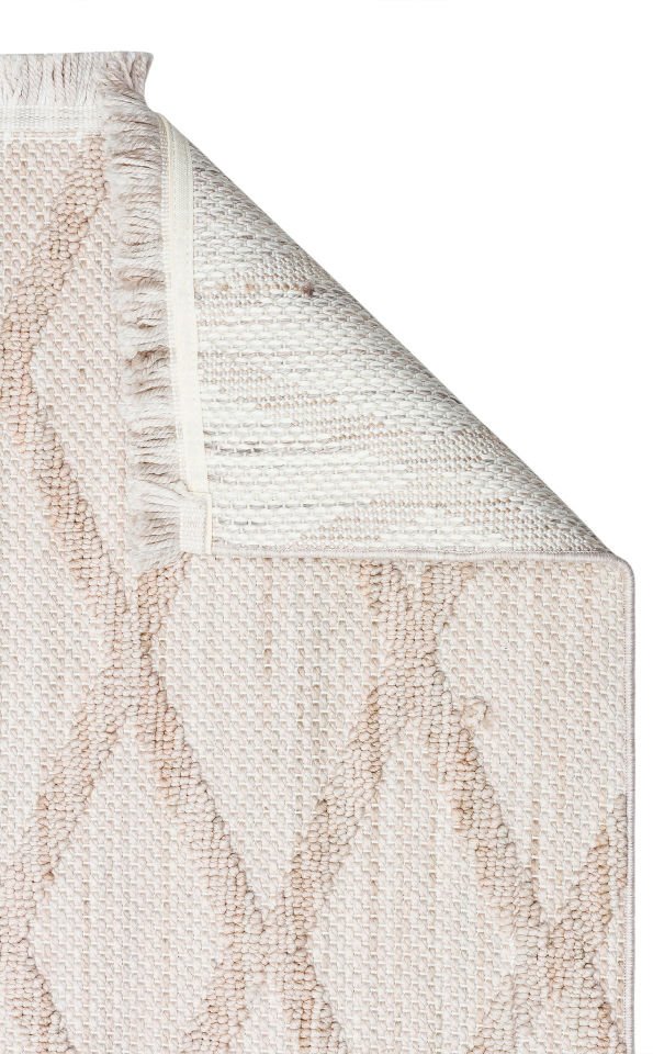 COZY CZY 04 BEIGE Hav Toz Vermez Modern Örgü Dokuma Makine Halısı