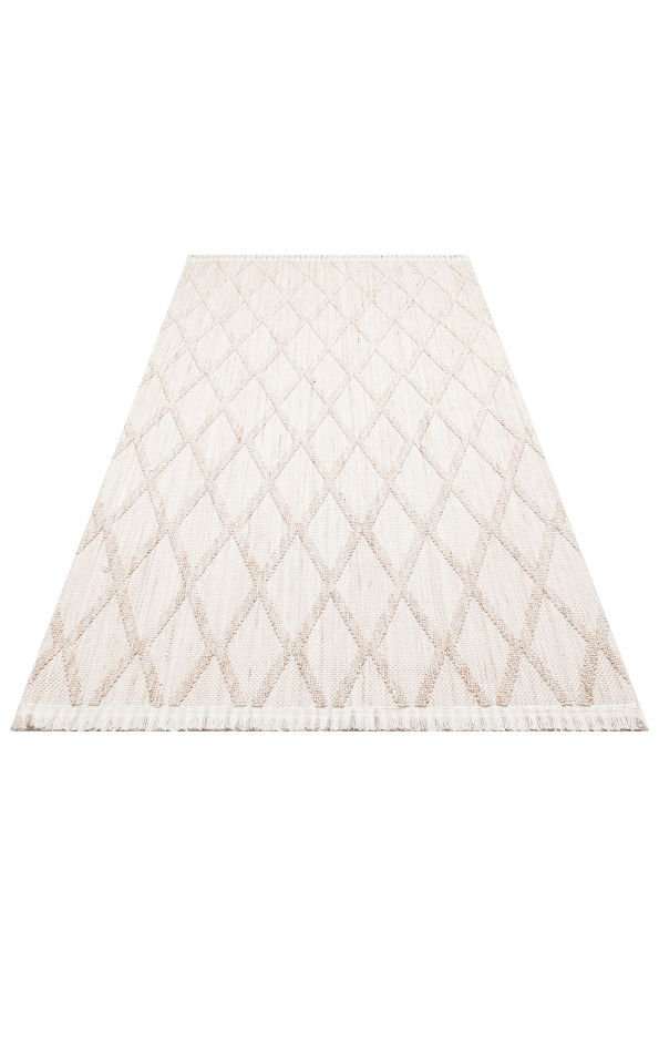 COZY CZY 04 BEIGE Hav Toz Vermez Modern Örgü Dokuma Makine Halısı