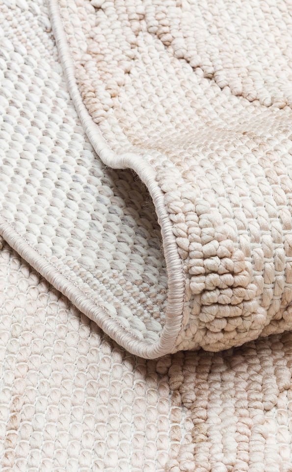 COZY CZY 04 BEIGE Hav Toz Vermez Modern Örgü Dokuma Makine Halısı