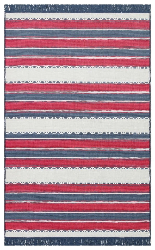 ARYA CRAFT ARC 05 RED NAVY  Hav Toz Vermez Kilimler & Baskı Halılar Dokuma Yıkanabilir