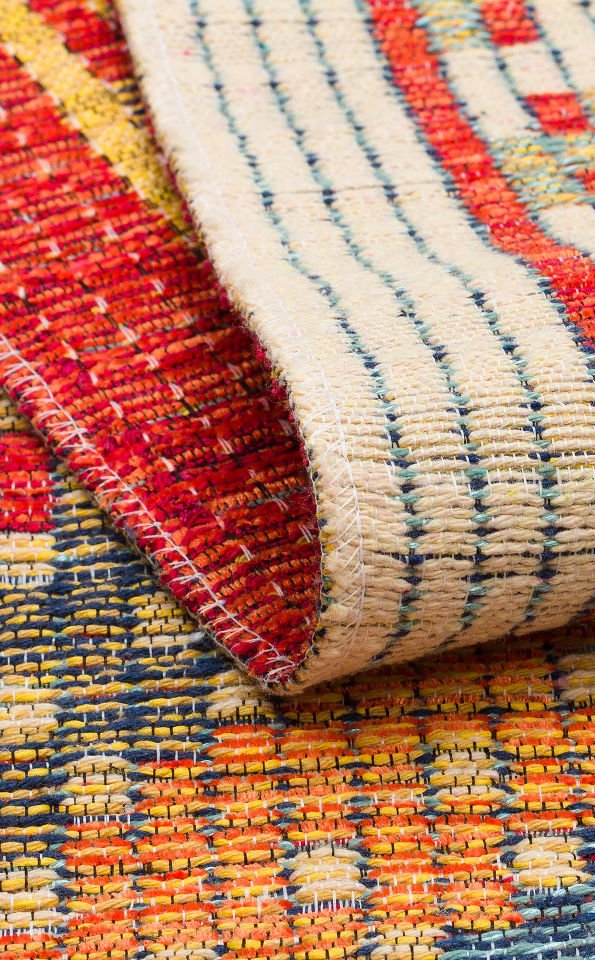 NOMAD NMD 10 RED Çift Taraflı Kullanıma Uygun Yıkanabilir Otantik Kilim